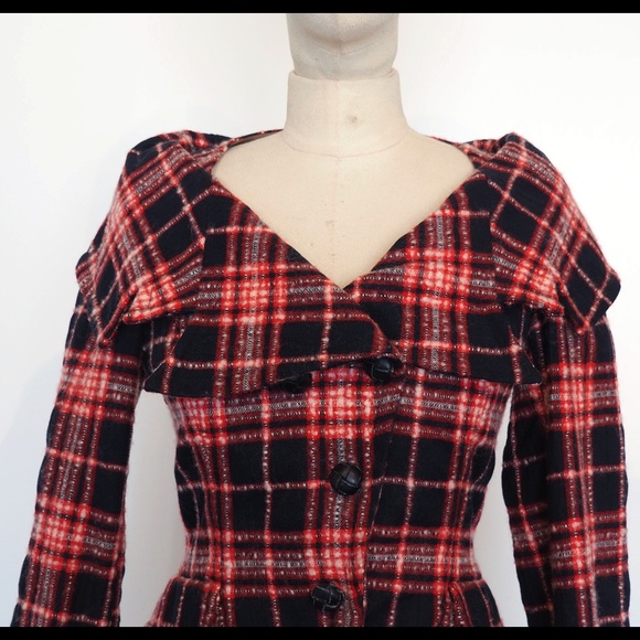 L.A.M.B. Wool/Cotton Plaid Jacket with Wide Collar - Picture 2 of 7